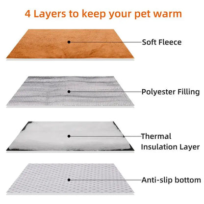 Self Heating Pet Bed Comfortable Flannel Dog Mat Elderly Pets Cat Warmer Winter Thermal Supplies Waterproof Warming Pad #W0