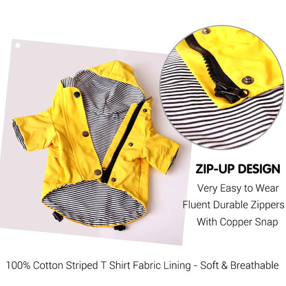 Waterproof Pet Dog Coat for Small Medium Large Dogs Windproof Jacket Dog Raincoat Dog Sport Hoodies Pet Clothes Pink Yellow